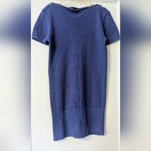 Alexander McQueen Short Sleeve Mock Neck Concealed Zip Closure Shift Dress Sz XS